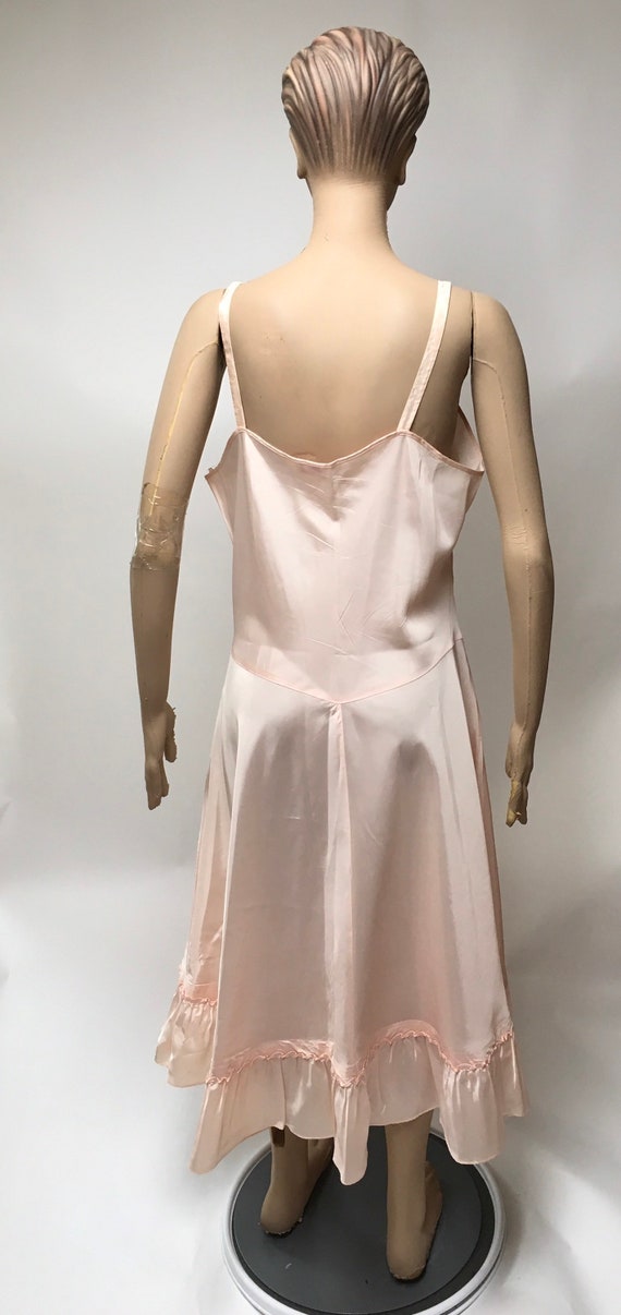 Val Mode Full Slip Dress Size 40 Pink 1940 Linger… - image 4