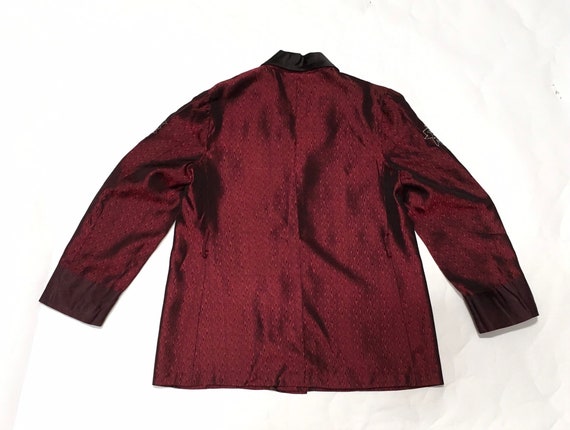 Smoking Jacket Asian Embroidered Blazer Size M - image 2