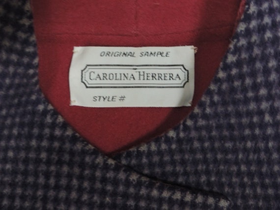 Carolina Herrera Coat Original Sample Houndstooth… - image 9