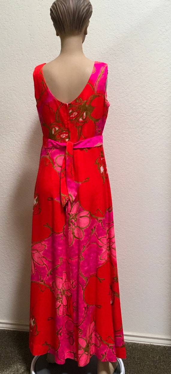 Hawaiian Dress Bright Floral Casual Aire Maxi Sum… - image 6