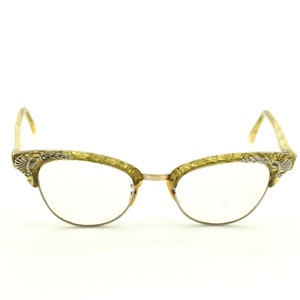 1950s Confetti Cateye Eyeglasses Lord Optical Gold Filled Frame