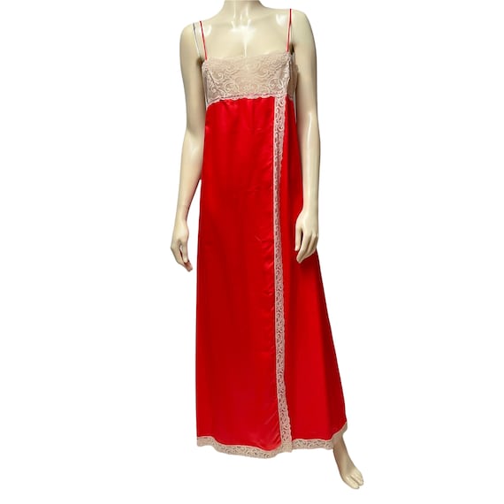 INTIME Peignoir Set Nightgown Robe Red Lingerie - image 3