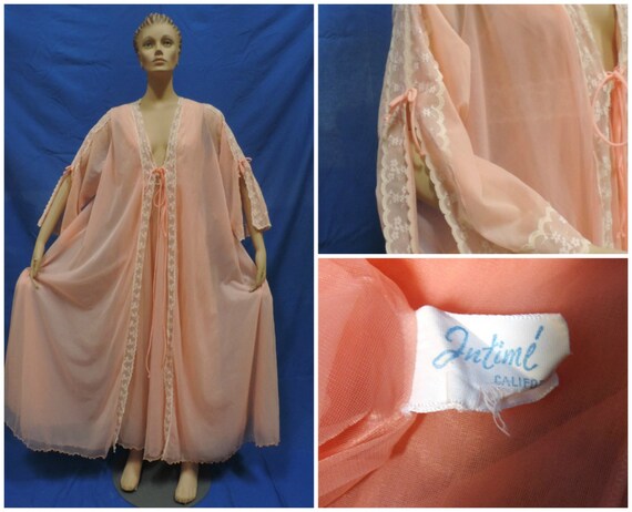 INTIME Sheer Double Chiffon Peignoir Set - image 5