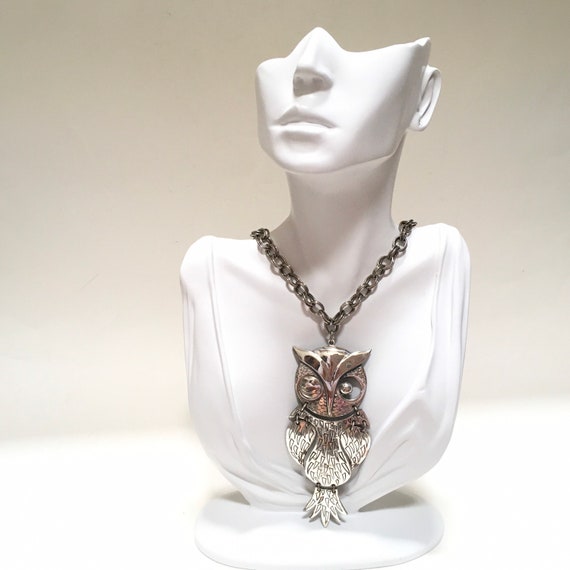 Tortolani Necklace Large Moveable Owl - image 6