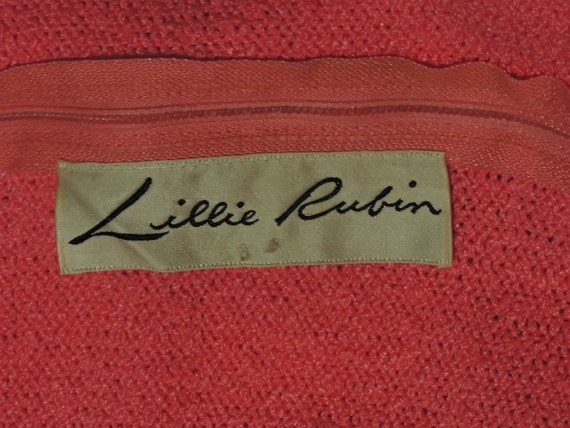 Lillie Rubin Dress Knit Peach - image 5