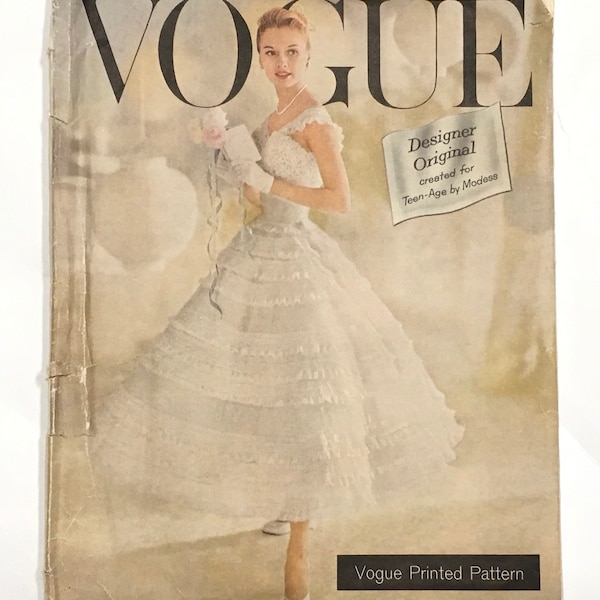 Vogue naaipatroon Chantilly Jurk jaren 1950 Uncut
