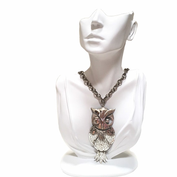 Tortolani Necklace Large Moveable Owl - image 2