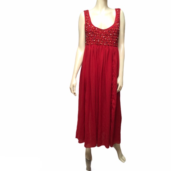 Victorias Secret Gown Beaded Smocked Lingerie - image 3