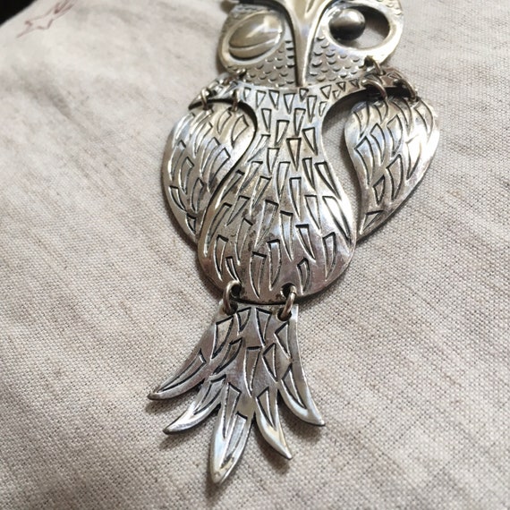 Tortolani Necklace Large Moveable Owl - image 10