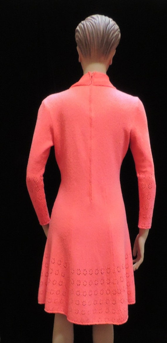 Lillie Rubin Dress Knit Peach - image 3