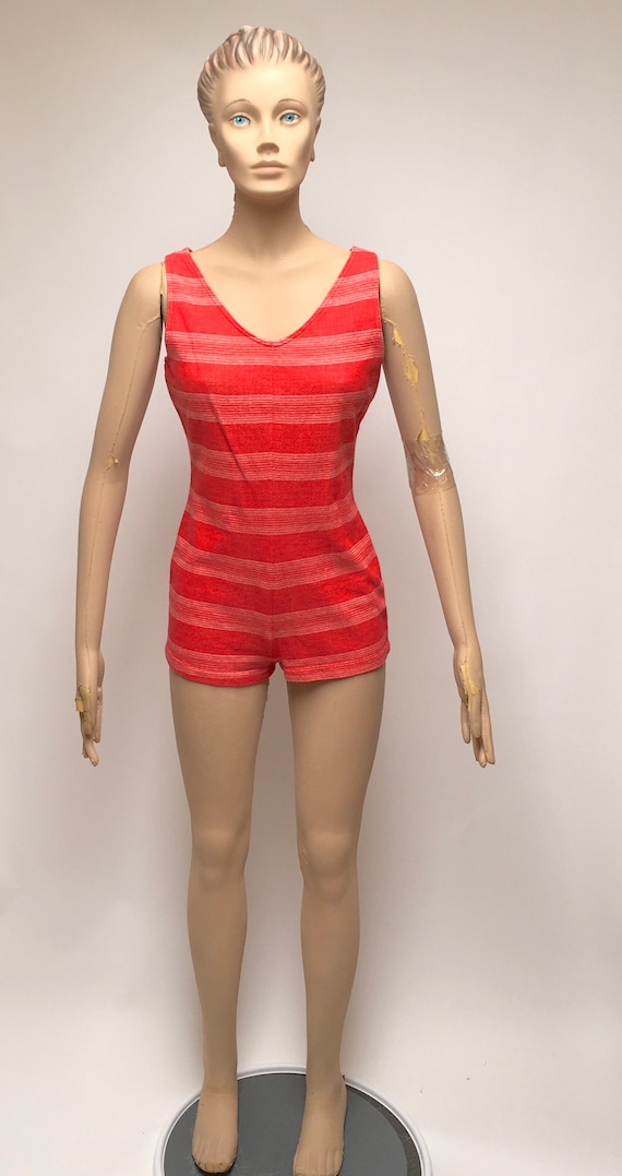 red boy shorts swimwear