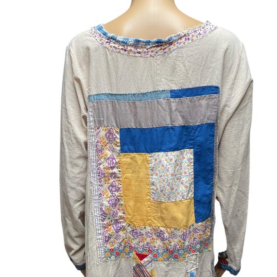 Upcycled Patchwork Midi Dress - image 10