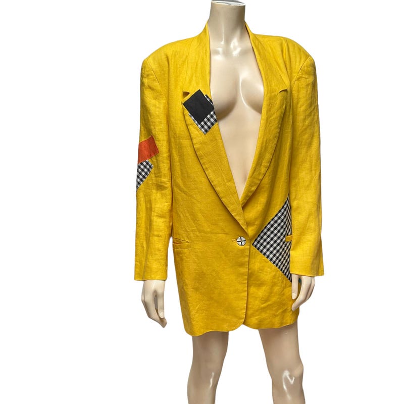80’s Yellow Rayon Blazer main image 1