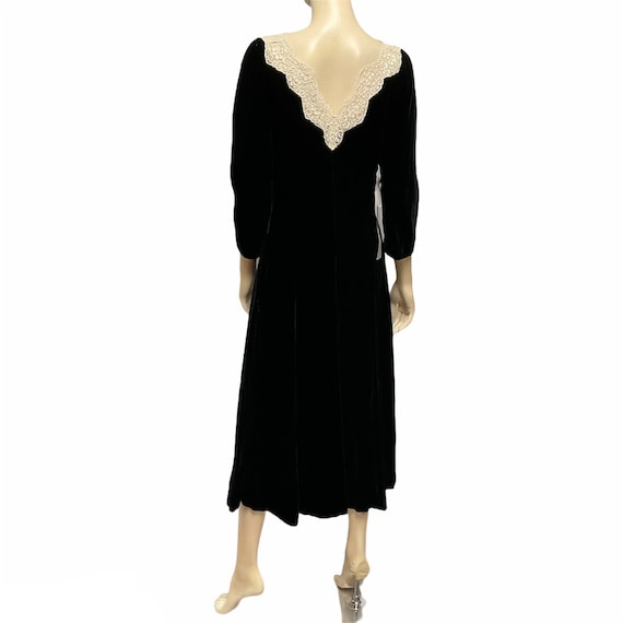 40s Eisenberg Originals Dress Black Velvet - image 2