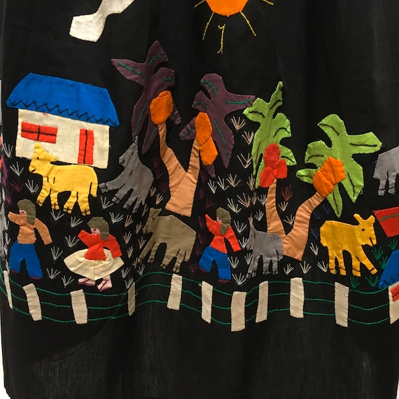 Folk Art Hand Appliqué Skirt Sanibel Florida