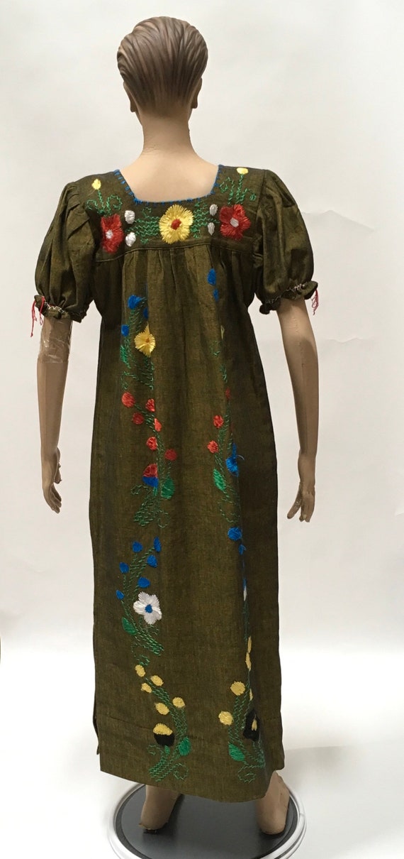 Ethnic Dress Hand Embroidered Floral Maxi Frock V… - image 2