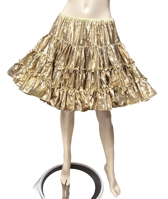 Square Dance Petticoat Metallic Gold