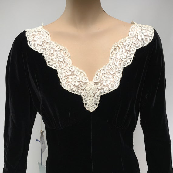 40s Eisenberg Originals Dress Black Velvet - image 4