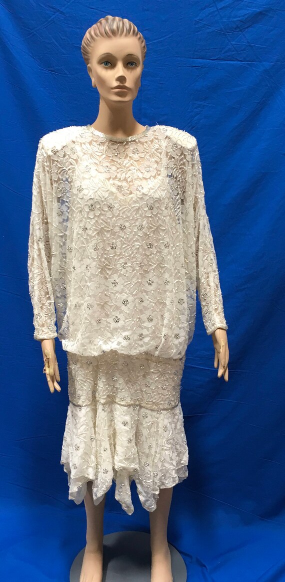 Judith Ann Creations Dress White Sequin