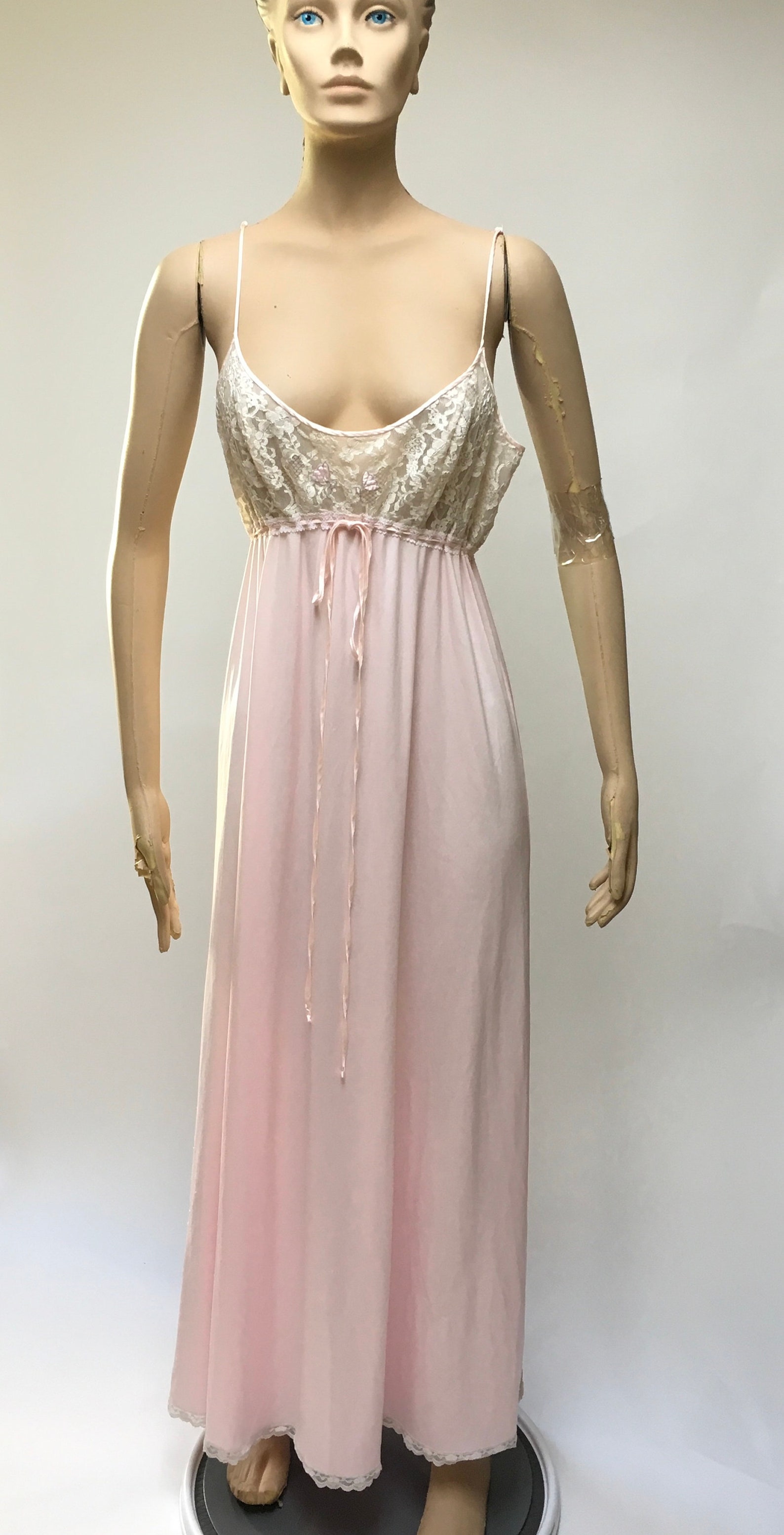 Lucie Ann Claire Sandra Pink Nightgown Robe Set Peignoir - Etsy
