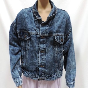 1980s Levis Denim Jacket Distressed Acid Wash