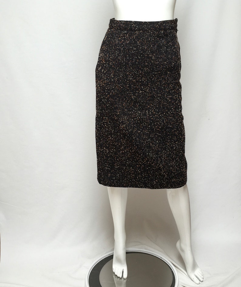 Lilli Ann Pencil Skirt Suit Parisien Brown Tweed Vintage Fur | Etsy