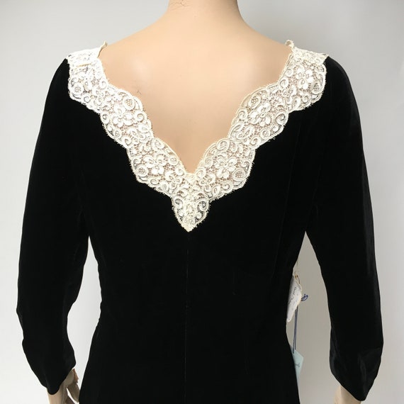 40s Eisenberg Originals Dress Black Velvet - image 7