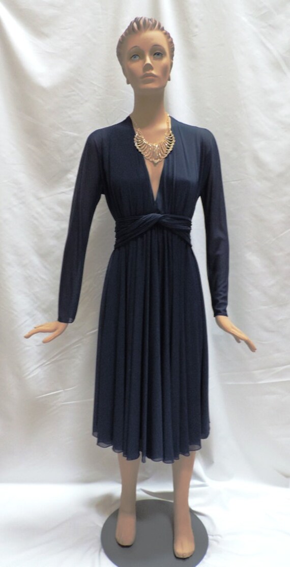 Flared Dress Navy Blue Jesper Nyeboe