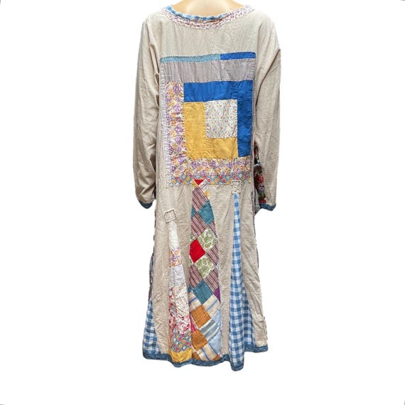 Upcycled Patchwork Midi Dress - image 6
