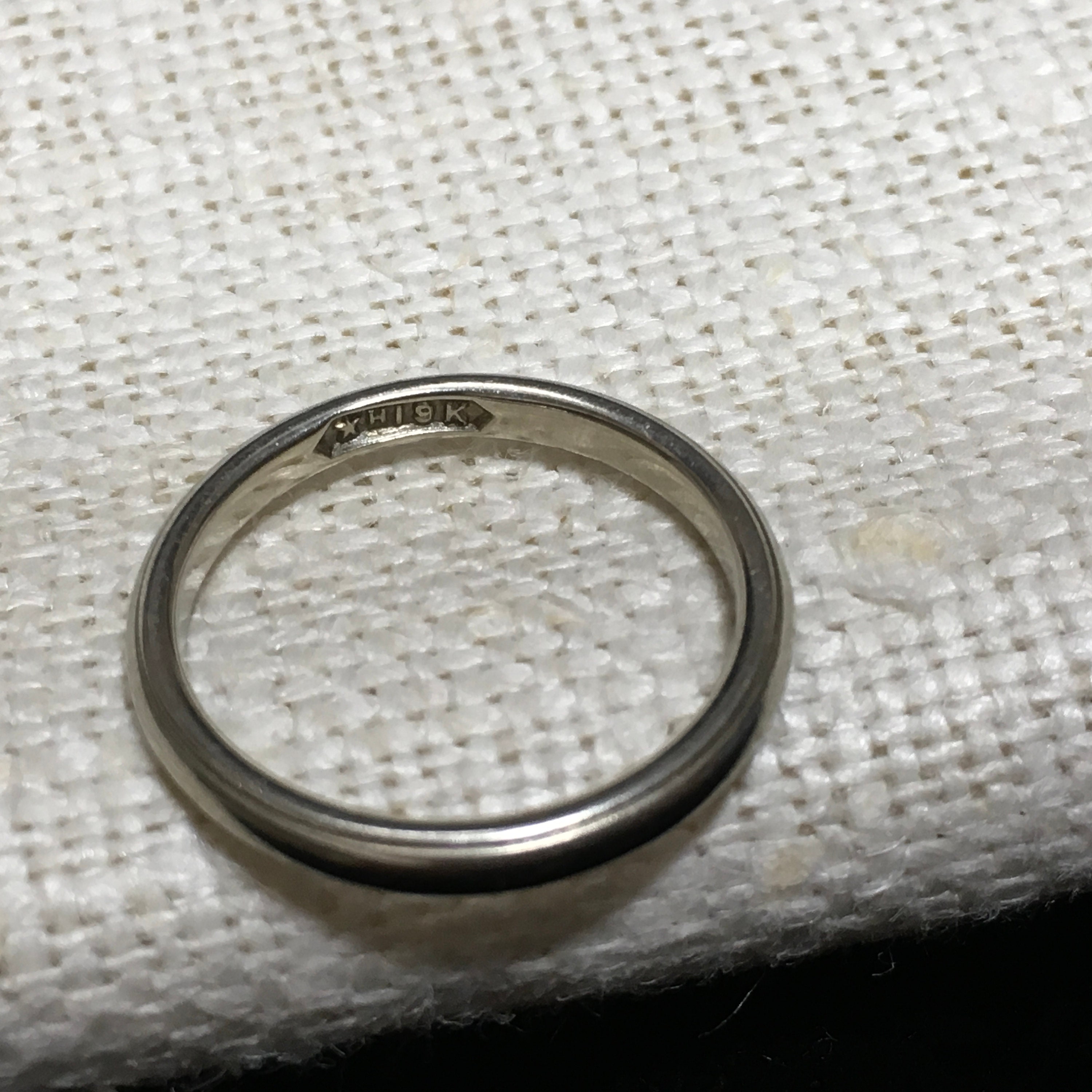 Wedding Band 19k White Gold Stacking Ring Vintage Unisex - Etsy