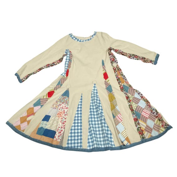 Upcycled Patchwork Midi Dress - image 2