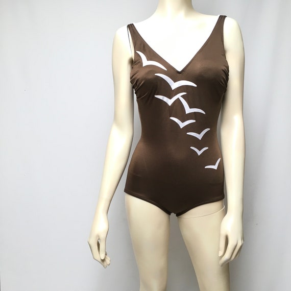 DeWeese Design Swimsuit Brown One Piece