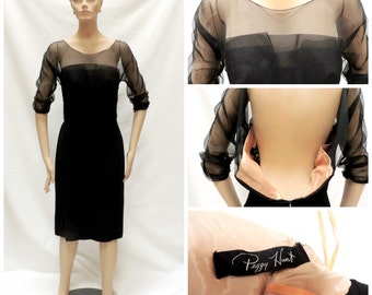 1950 Peggy Hunt Black Dress