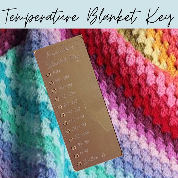 Temperature Blanket Key | Digital File | SVG | Laser Cut File