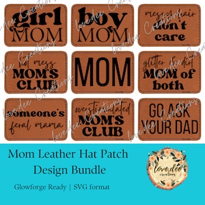 MomTrucker Hat Patch Bundle | SVG, Plik cyfrowy, Gotowy do Glowforge
