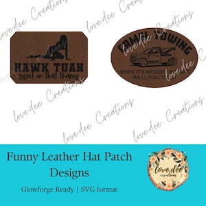 Zabawny pakiet Czapka Patch Bundle | SVG, Plik cyfrowy, Glowforge gotowy