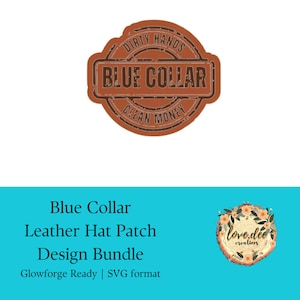Naszywki na czapki Trucker Blue Collar | SVG, plik cyfrowy, gotowy do użycia w Glowforge