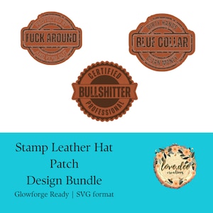 Zestaw stempli Trucker Hat Patches | SVG, Plik cyfrowy, Glowforge Ready