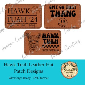 Zestaw naszywek Hawk Tuah Trucker Hat | SVG, plik cyfrowy, gotowy do Glowforge