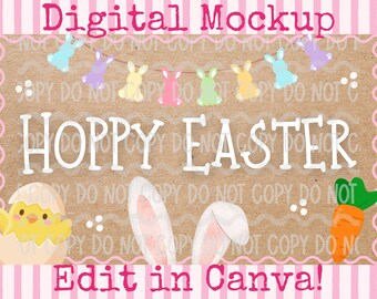 Ostern Banner Vorlage | Leinwand Mockup