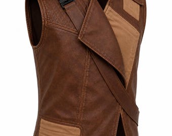 Op Jedi geïnspireerd bruin leren utility-vest