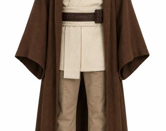 Klassiek op Jedi geïnspireerd badjaskostuum met capuchon