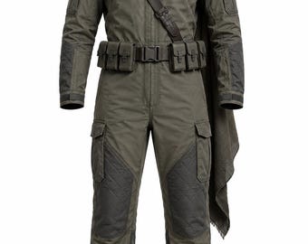 Sci-Fi Explorer Utility Flight Suit met tactische sjaal en utility-riem