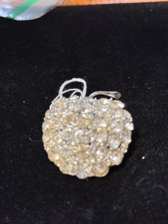 Clear Quartz vintage apple brooch