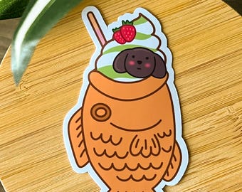 Toby Matcha Taiyaki Sticker - Waterproof Matte Vinyl