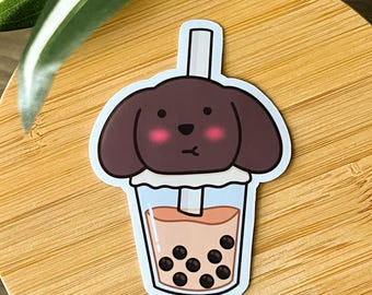 Toby Bubble Tea Sticker - Waterproof Matte Vinyl Laptop Decal