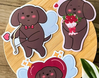 Toby's Valentines Day, Waterproof vinyl sticker, Matte sticker