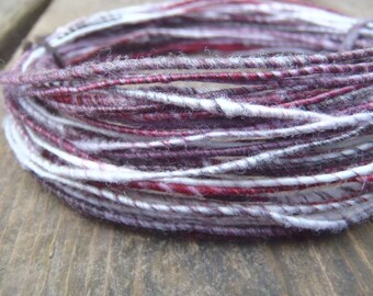 Fiber Wire Core Handspun Art Yarn 24 gauge wire Red Riding Hoods Wolf- Box of Chocolates