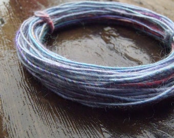 Fiber Wire Core Handspun Art Yarn 24 gauge wire Red Riding Hoods Wolf- Pony Power