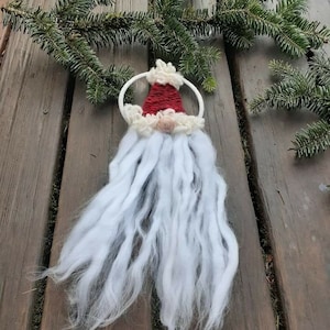 Christmas Santa DIY Kit, Santa Hat Weaving Kit, Handmade Santa, Make it yourself Santa, Holiday Santa, DIY kit, DIY weaving, diy projects image 1